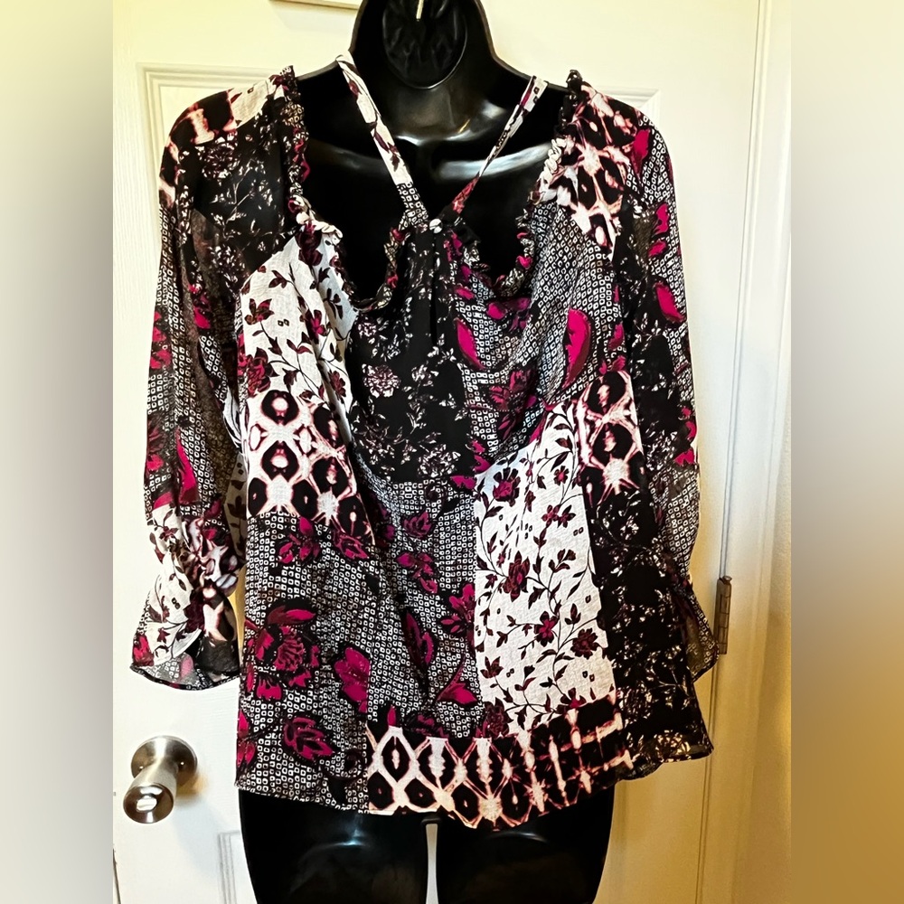 Inc International Concepts Patchwork Cold Shoulde… - image 2